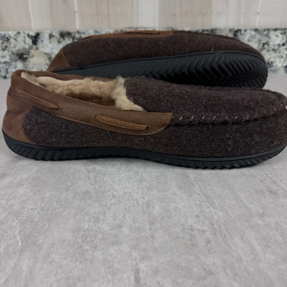 RockDove Men's Hearthfire Memory Foam Moccasin Slipper Brown Size‎ 13
